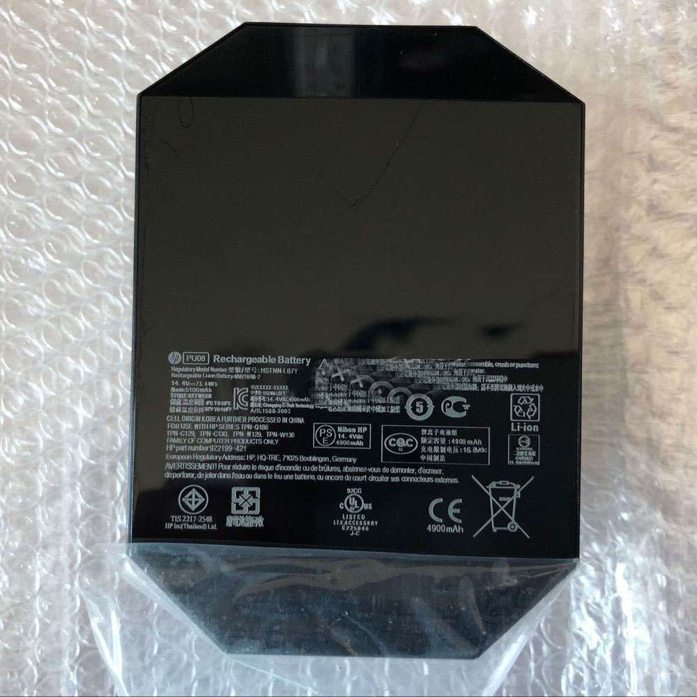 14.4V 73.4Wh PU08 Laptop Battery for HP HSTNN-LB7Y TPN-Q186 C129 C130 W129 W130