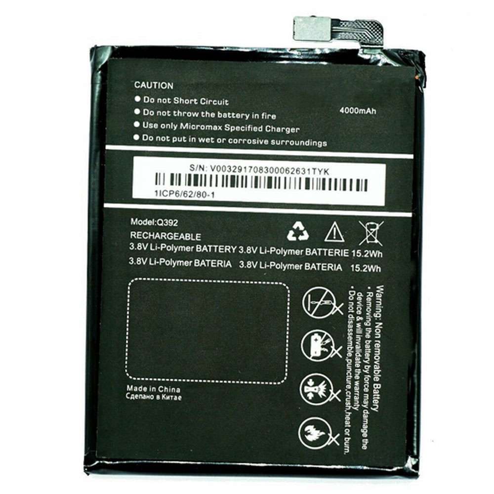 3.8V 4000mAh/15.2WH Micromax Canvas Juice 3 Replacement Battery