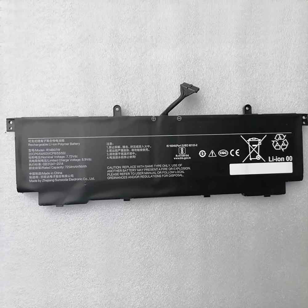 7.72V 7254mAh R14B07W Laptop Battery for Xiaomi Book Pro 14 2022 MIA2210-AI