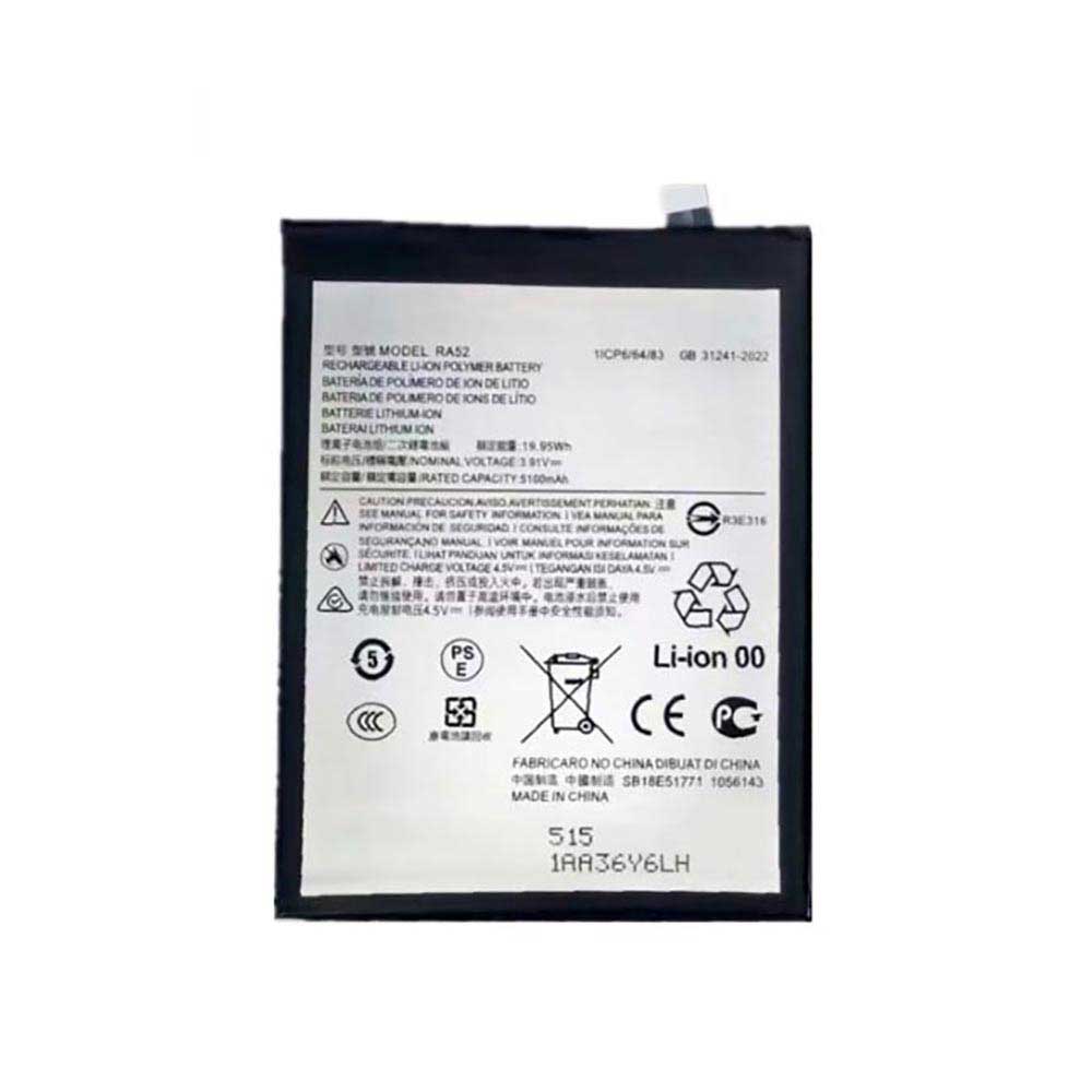 3.91V 5100mAh RA52 Smartphone Battery for Motorola G86 5G