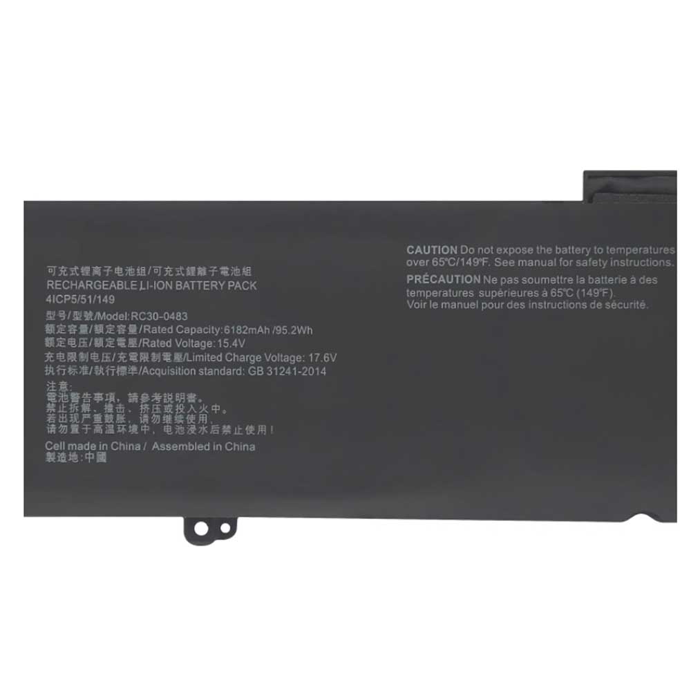 15.4V 6182mAh/95.2Wh RC30-0483 Laptop Battery for Razer RZ09-0510SGM4-R3G1 BLADE 16 2023 GEFORCE RTX 4070