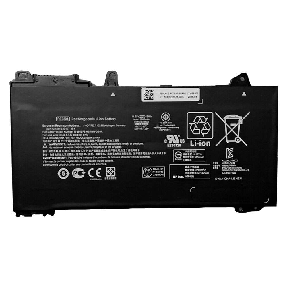 11.55V/13.2V 3750mAh/45WH RE03XL Laptop Battery for HP ProBook 445 450 440 430 - G6