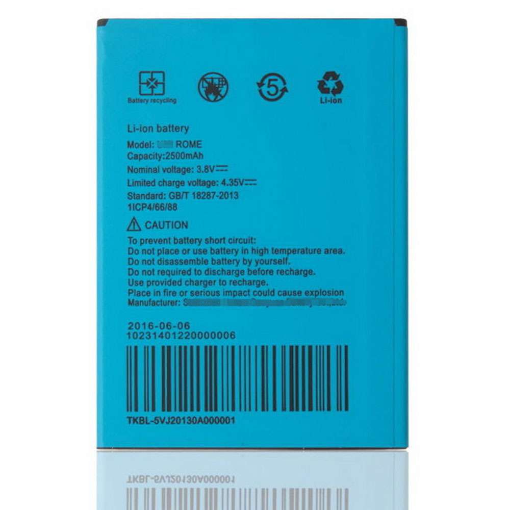 3.8V/4.35V 2500mAh ROME Smartphone Battery for UMI Rome & Rome X