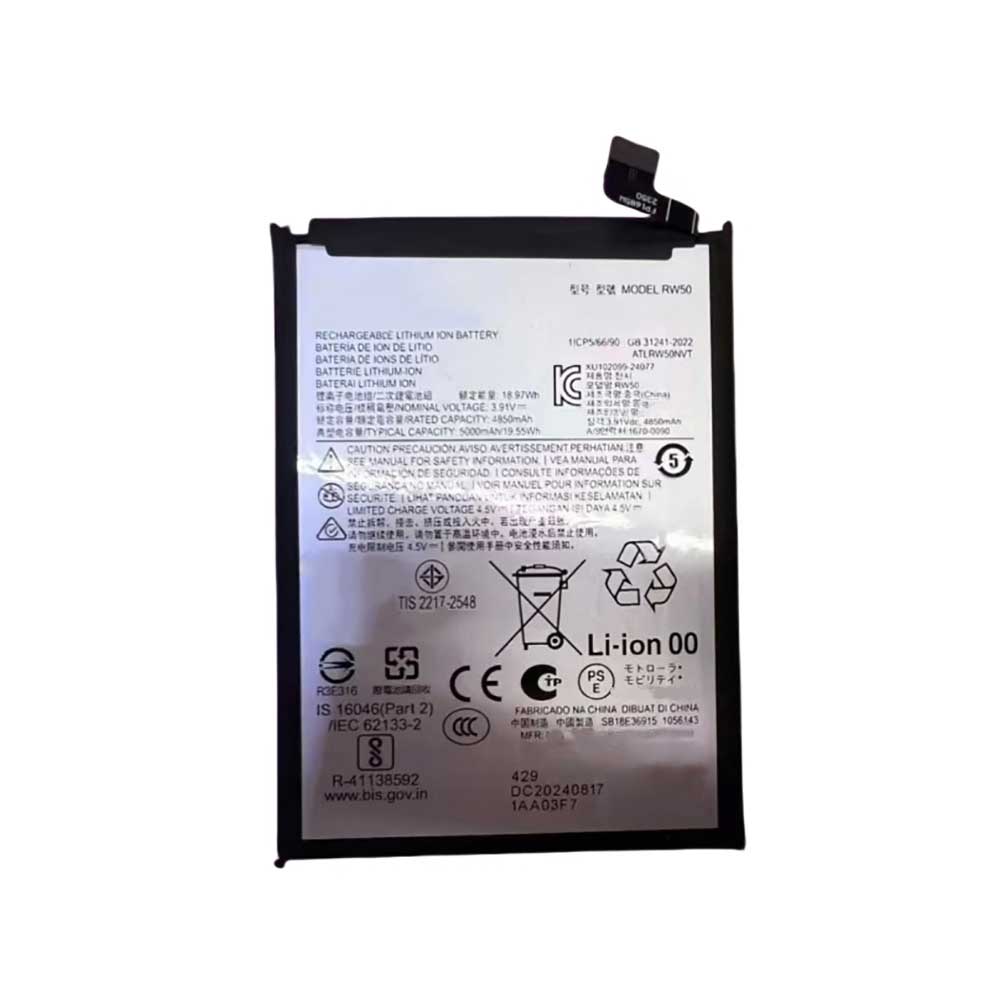 3.91V 5000mAh/19.55Wh RW50 Smartphone Battery for Motorola RW50