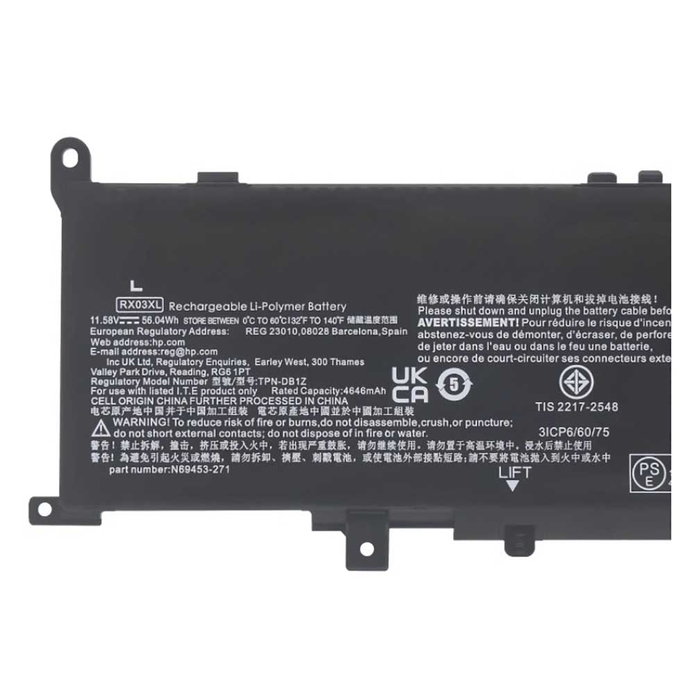 11.58V 4646mAh/56.04Wh RX03XL Laptop Battery for HP EliteBook 440