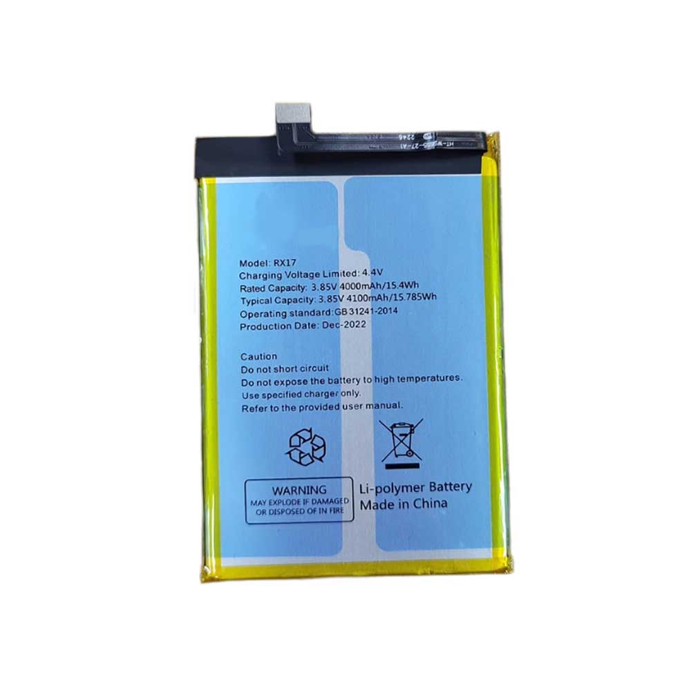 3.85V 4000mAh RX17 Smartphone Battery for Mobicel RX17