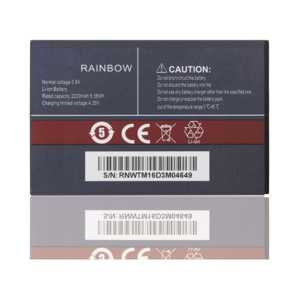 3.8V/4.35V 2200mAh/8.36Wh Rainbow Smartphone Battery for Cubot Rainbow