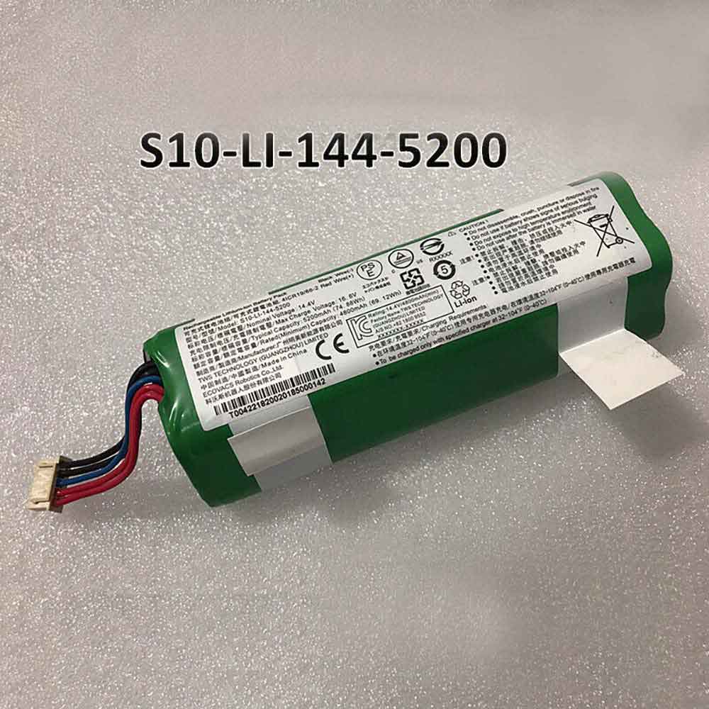 14.4V 5200mAh S10-LI-144-5200 Vacuum Robot Battery for Ecovacs Deebot T8 T8AIVI T8+ T8 Aivi