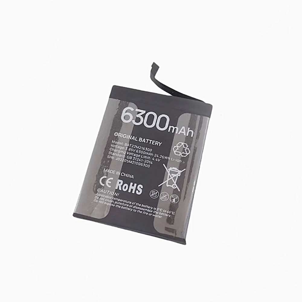 3.85V 6300mAh/24.26Wh BAT22M216300 Smartphone Battery for Doogee S41