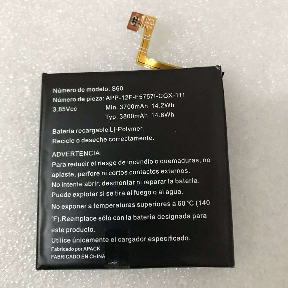 3.85V/4.2V 3700mAh/14.2WH CAT S60 Replacement Battery