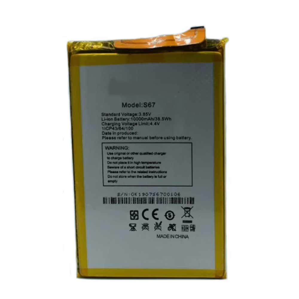 3.85V 10000mAh S67 Smartphone Battery for Oukitel S67