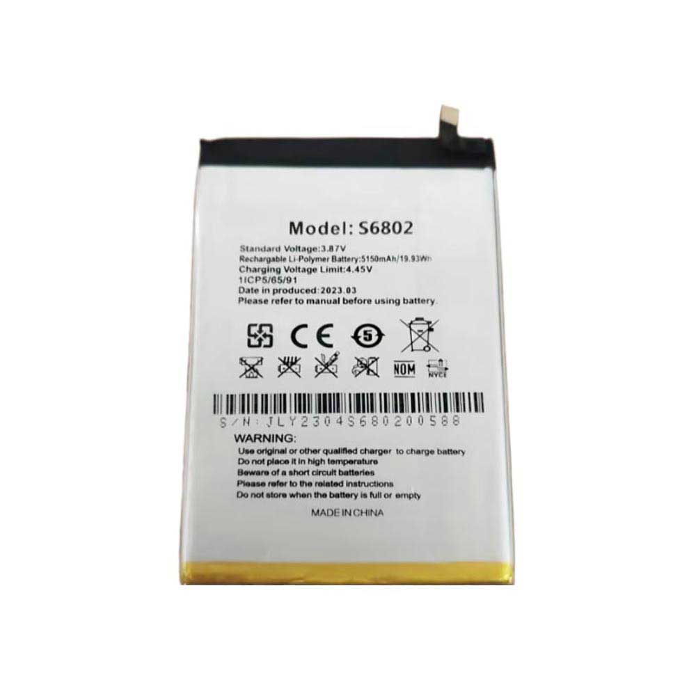 3.87V 5150mAh S6802 Smartphone Battery for Oukitel C33