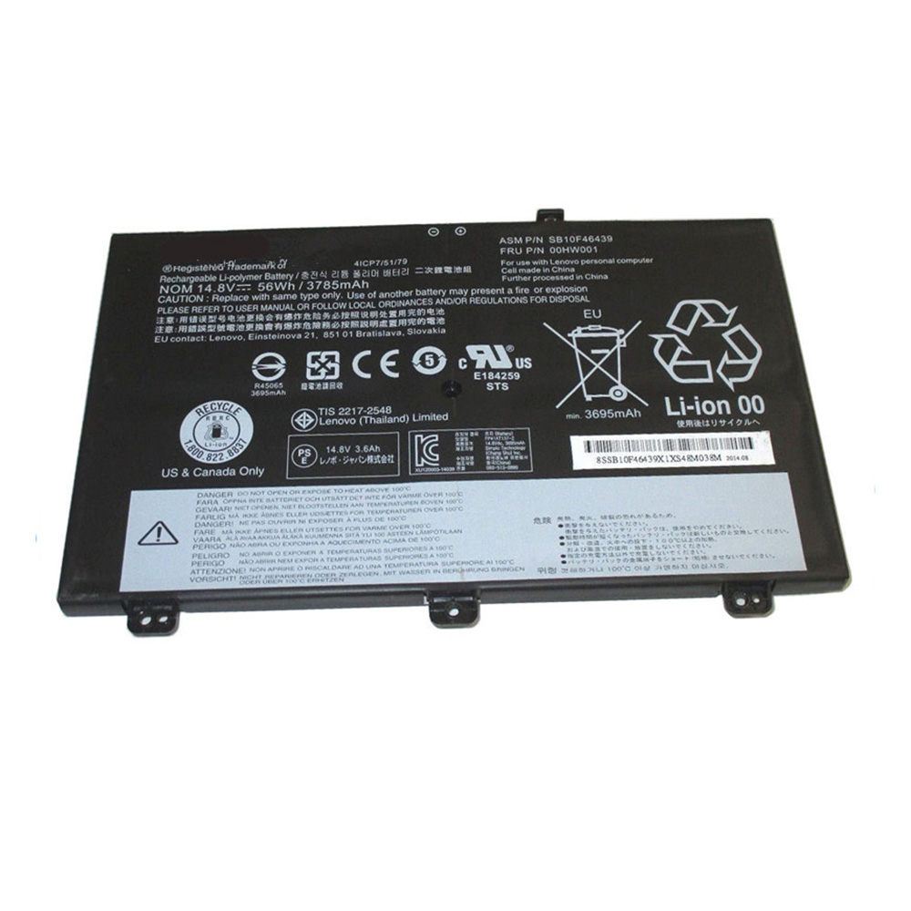 14.8V 3785mAh/56WH SB10F46439 Laptop Battery for Lenovo ThinkPad S3 Yoga 14