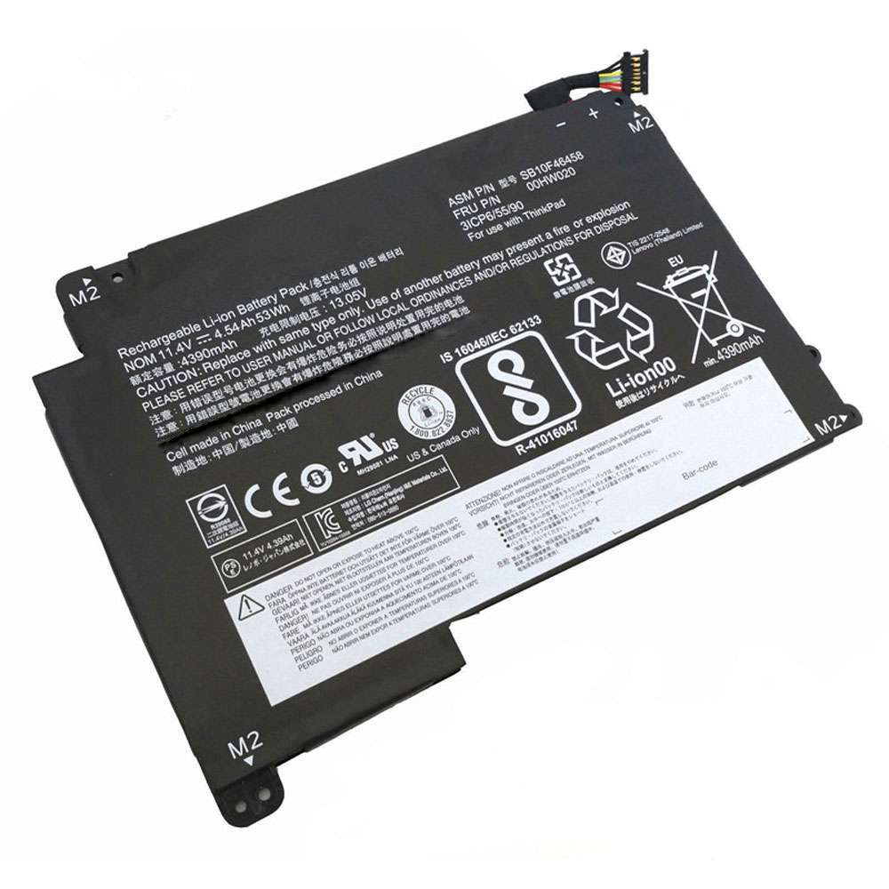 11.4V/13.05V 4540mAh /53Wh 00HW020 Laptop Battery for Lenovo ThinkPad P40 Yoga 460