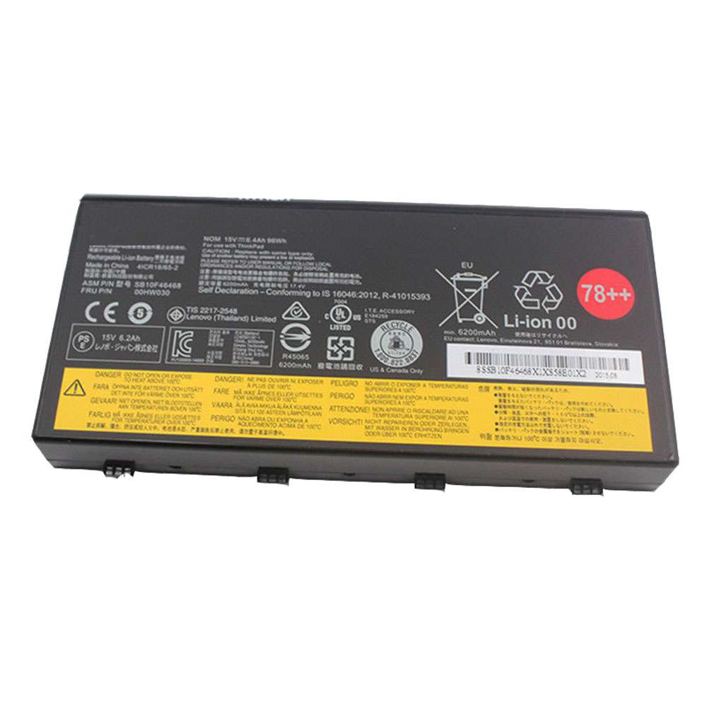 15V 96Wh/6400mAh/8cells 00HW030 Laptop Battery for Lenovo ThinkPad P70 Series