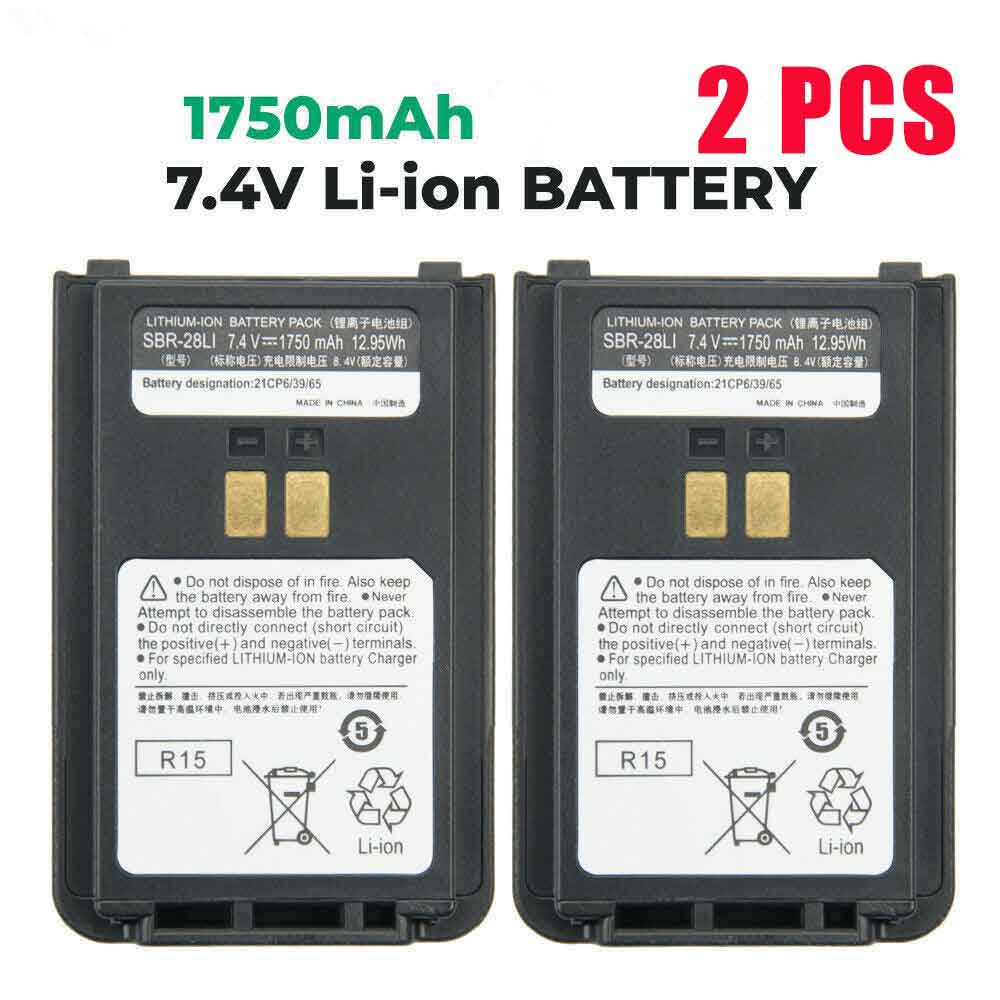 7.4V 1750mAh SBR-28Li Radio Communication Battery for Yaesu FT-4VE FT-4VR FT-4V FT-4XE FT-4XR