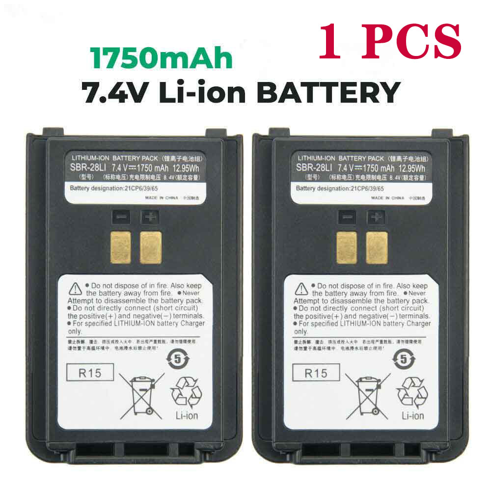 7.4V 1750mAh SBR-28 Radio Communication Battery for Yaesu FT-4VE FT-4VR FT-4V FT-4XE FT-4XR