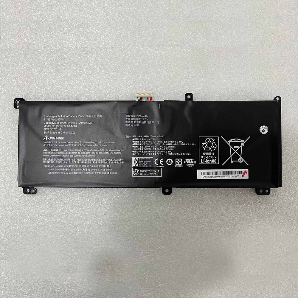11.55V/13.2V 7454mAh/82Wh SQU-1713 Laptop Battery for Hasee Aorus T65 G8000M SQU-1710 SQU-1714 SQU-1609 SQU-1611