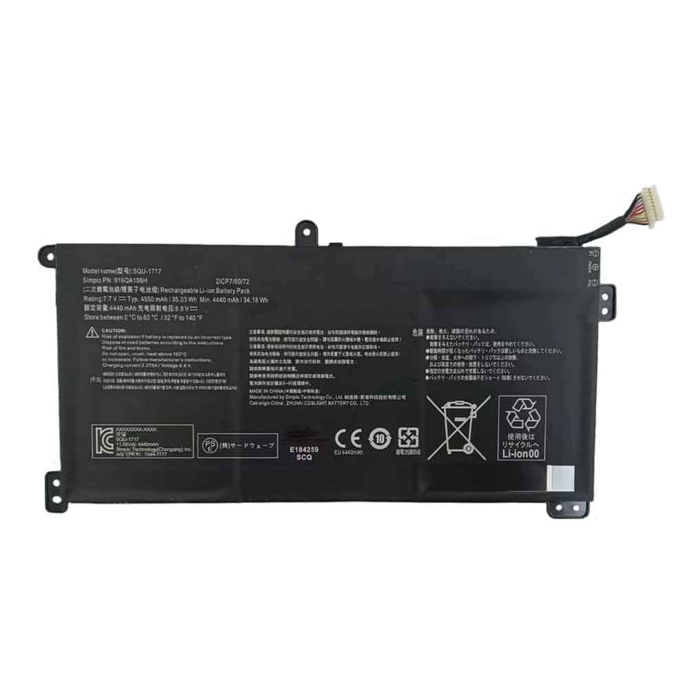 7.7V 4550mAh SQU-1717 Laptop Battery for Kingbook U65A QL9S04 916QA107H