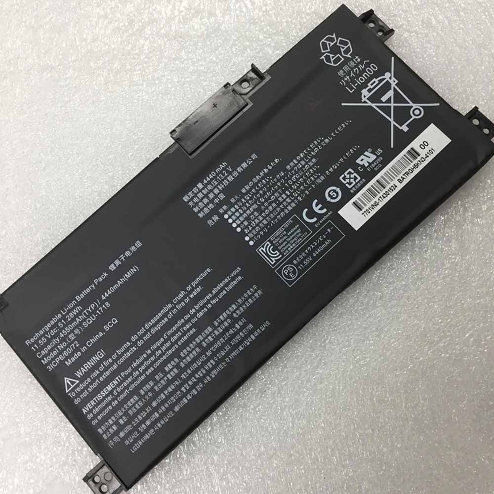 11.55V 4550mAh 51.28Wh SQU-1711 Laptop Battery for Thunderobot 911AIR 911ME 911S 8750H 8300 G7000M G8000M