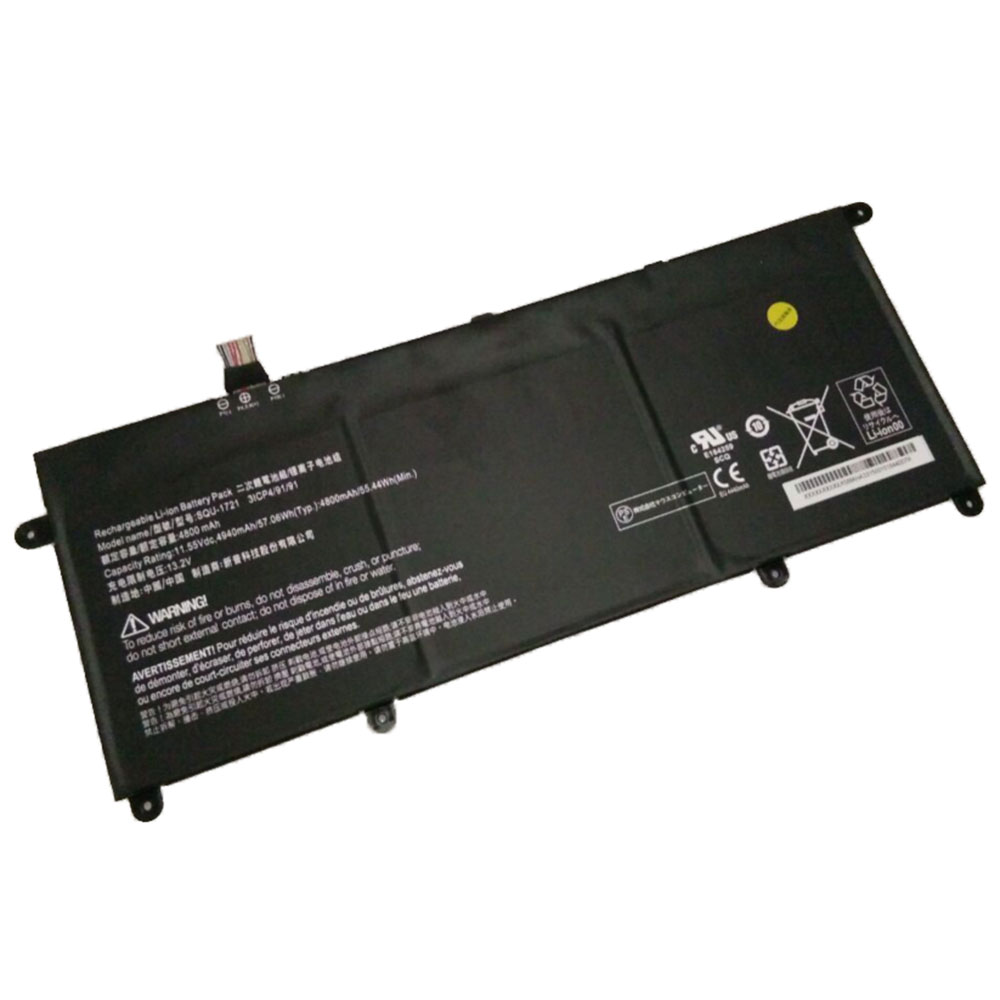 11.55V/13.2V 4800mAh/55.44WH Hasee SQU-1721 Replacement Battery