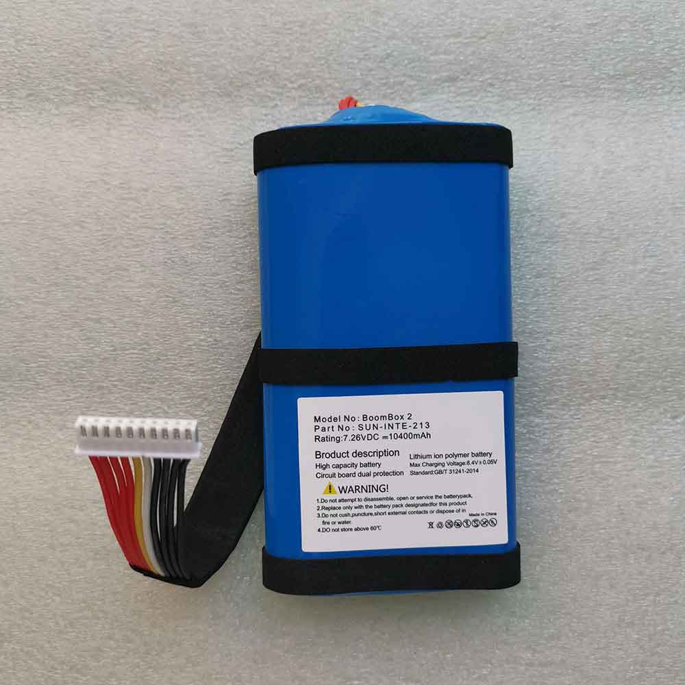 7.26V 10400mAh SUN-INTE-213 Bluetooth Speakers Battery for JBL Boombox 2