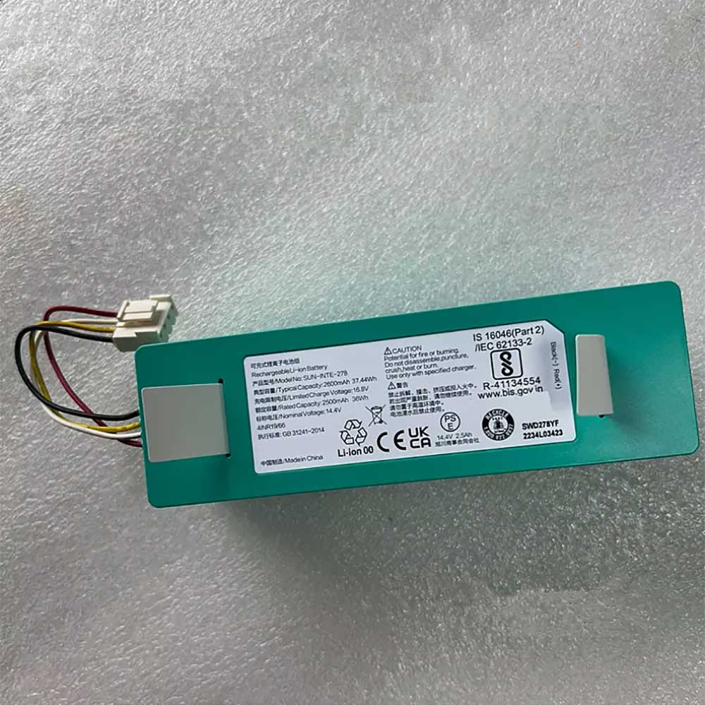 14.4V 2600mAh SUN-INTE-278 Vacuum Cleaner Battery for Ecovacs Vacuum Cleaner