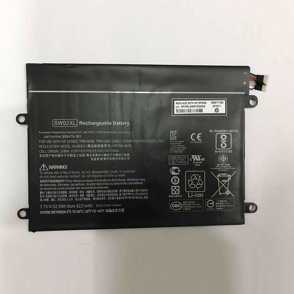 7.7V 32.5Wh HSTNN-IB7N Laptop Battery for HP Notebook x2 210 G2 Detachable PC 10