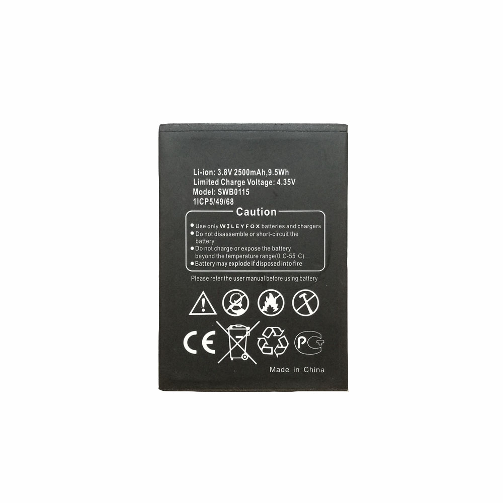 3.8V/4.35V 2500mAh/9.5WH SWB0115 Smartphone Battery for Wileyfox Swift