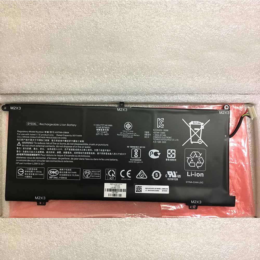 11.55V 60.9Wh SY03XL Laptop Battery for HP Chromebook 15-DE0010NR (DC15)