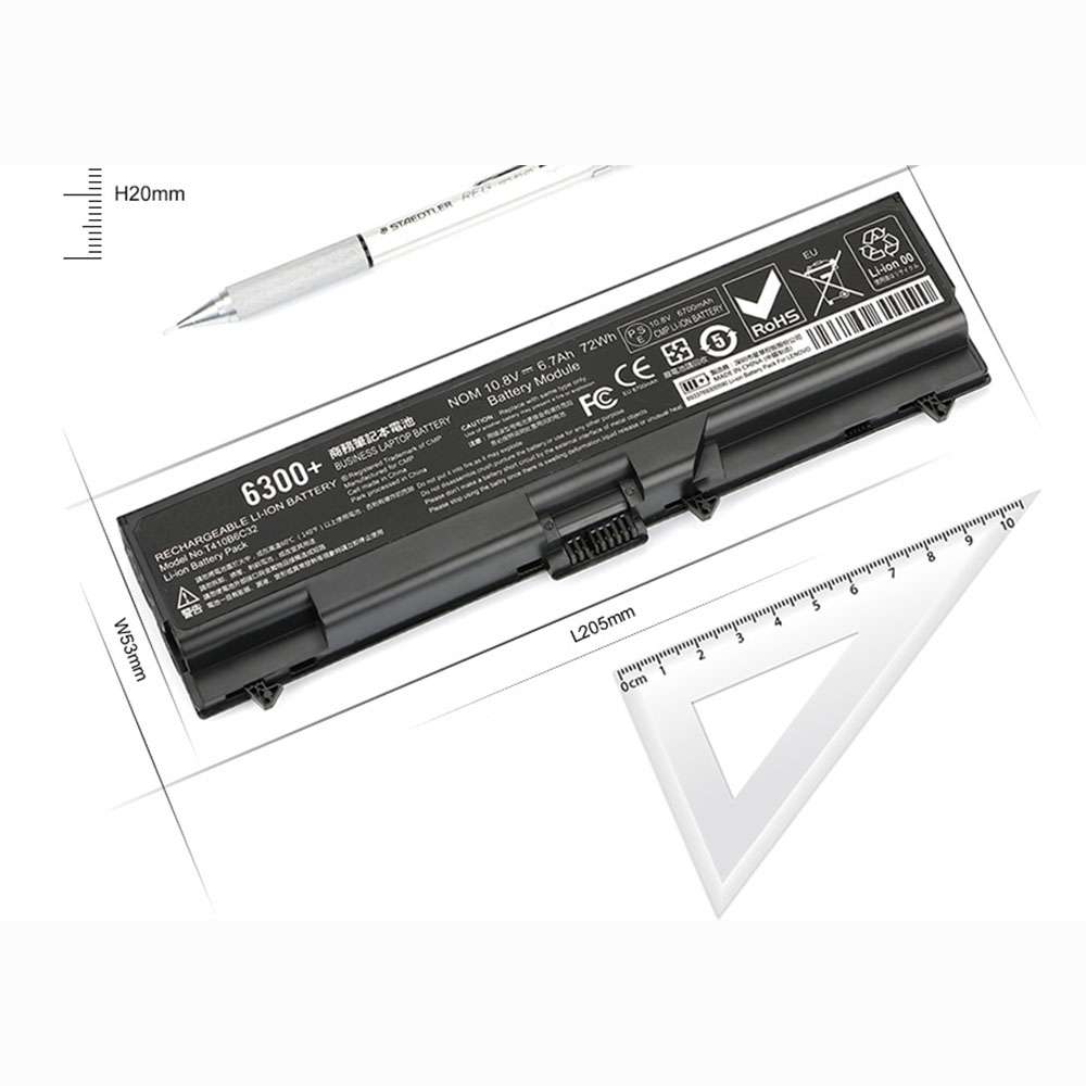 10.8V 6700mAh/72WH 42T4235 Laptop Battery for Lenovo T430 E40 T410 T510 T420 E50 E520 T430i
