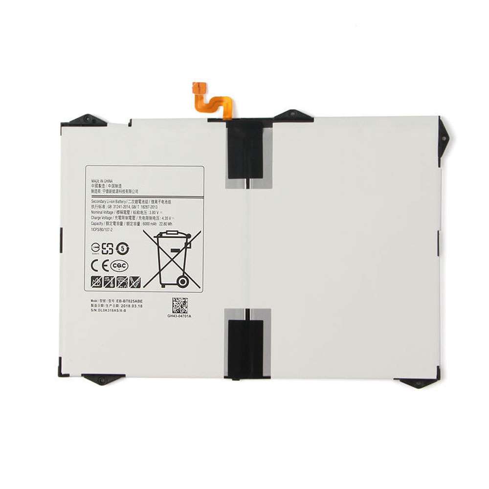 3.8V/4.35V 6000MAH/22.80Wh EB-BT825ABE Tablet Battery for Samsung Tab S3 9.7 inch SM-T825C