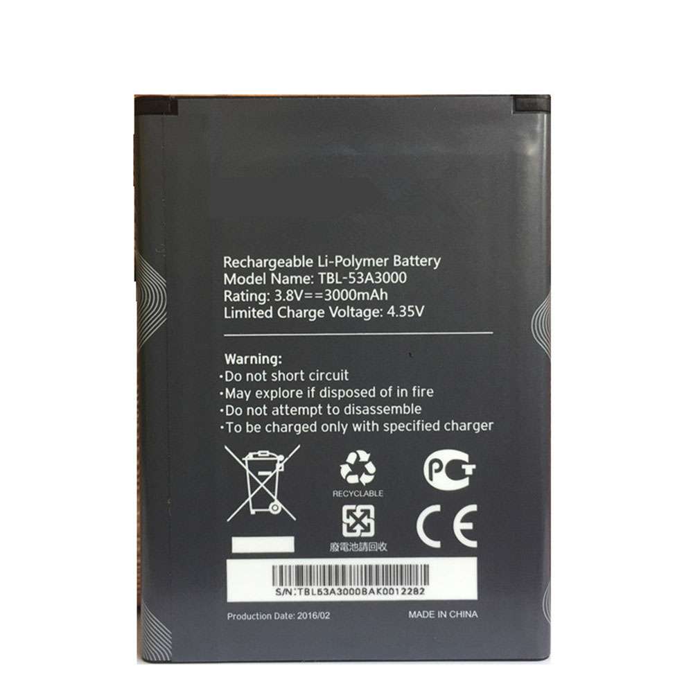 3.8V/4.35V 3000mAh/11.4Wh TP-Link Neffos M7650 Replacement Battery