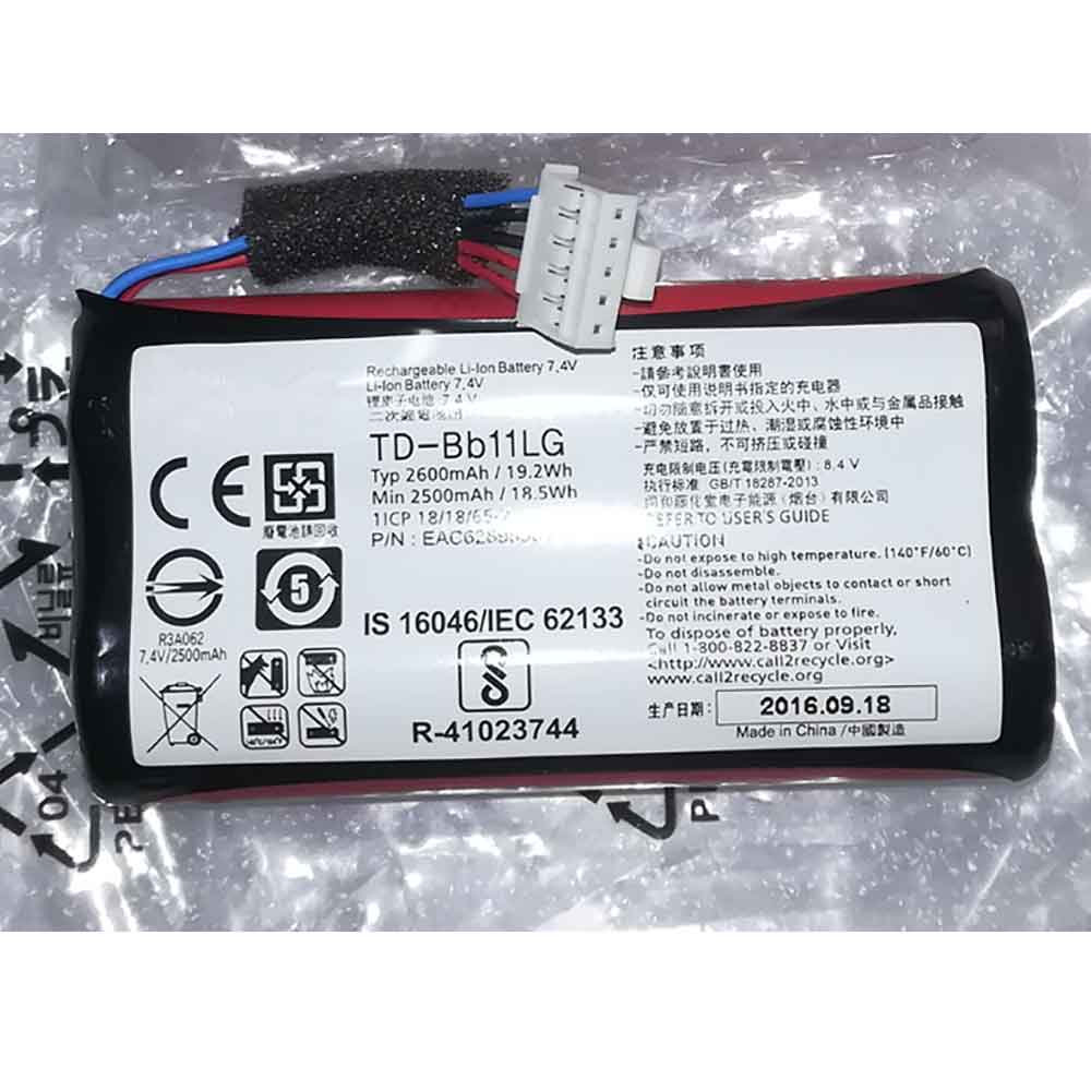 7.4V 2600mAh TD-Bb11LG Bluetooth Speakers Battery for LG Music Flow P7 NP7550 PJ9 PJ9B PJS9W EAC63320601