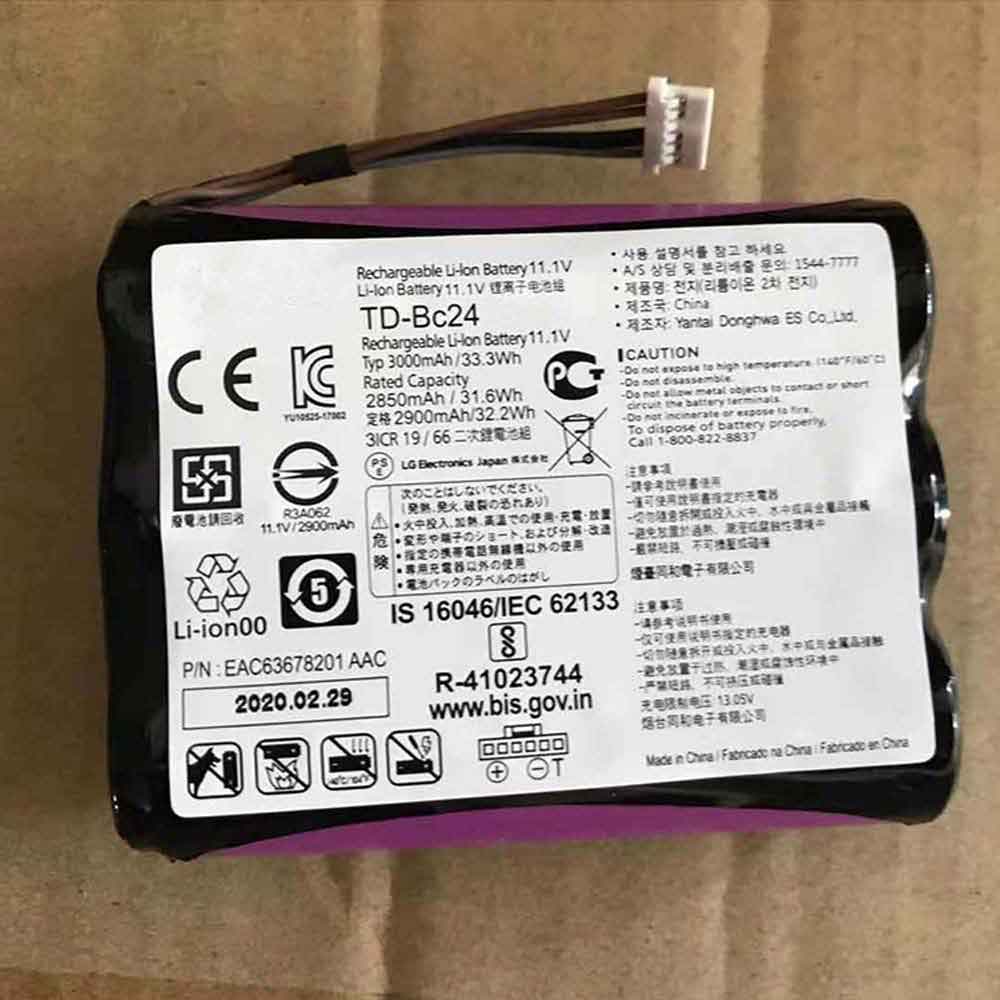 11.1V 3000mAh TD-Bc24LG Bluetooth Speakers Battery for LG TD-Bc24LG Bluetooth Audio