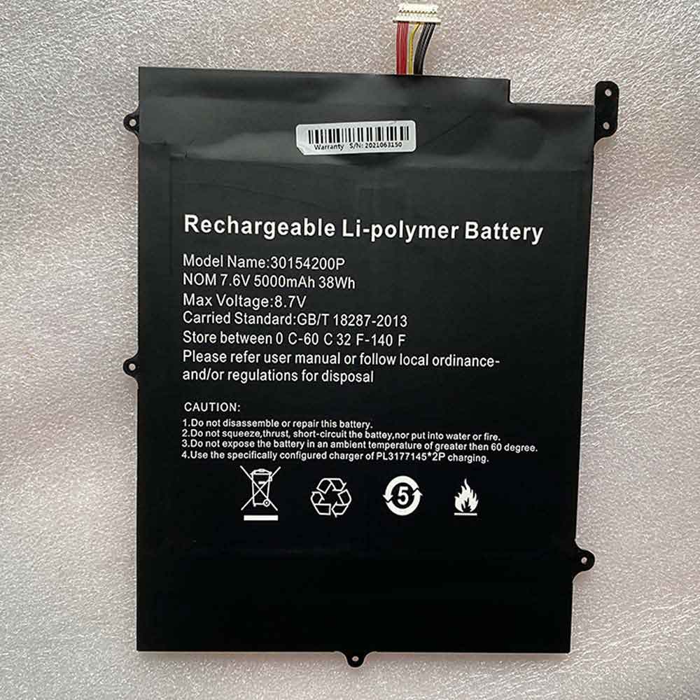 7.6V 5000mAh 30154200P Laptop Battery for Teclast F6 Plus