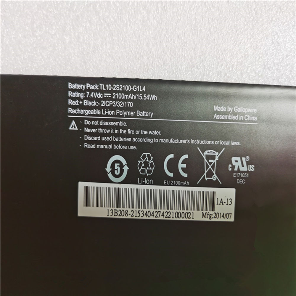 Hasee TL10-2S2100-G1L4 battery