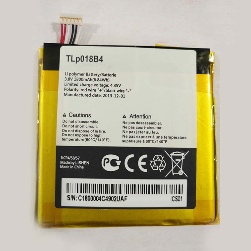 3.8V/4.35V 1500mAh/6.84WH TCL OT-6030 6030d 7024 Replacement Battery