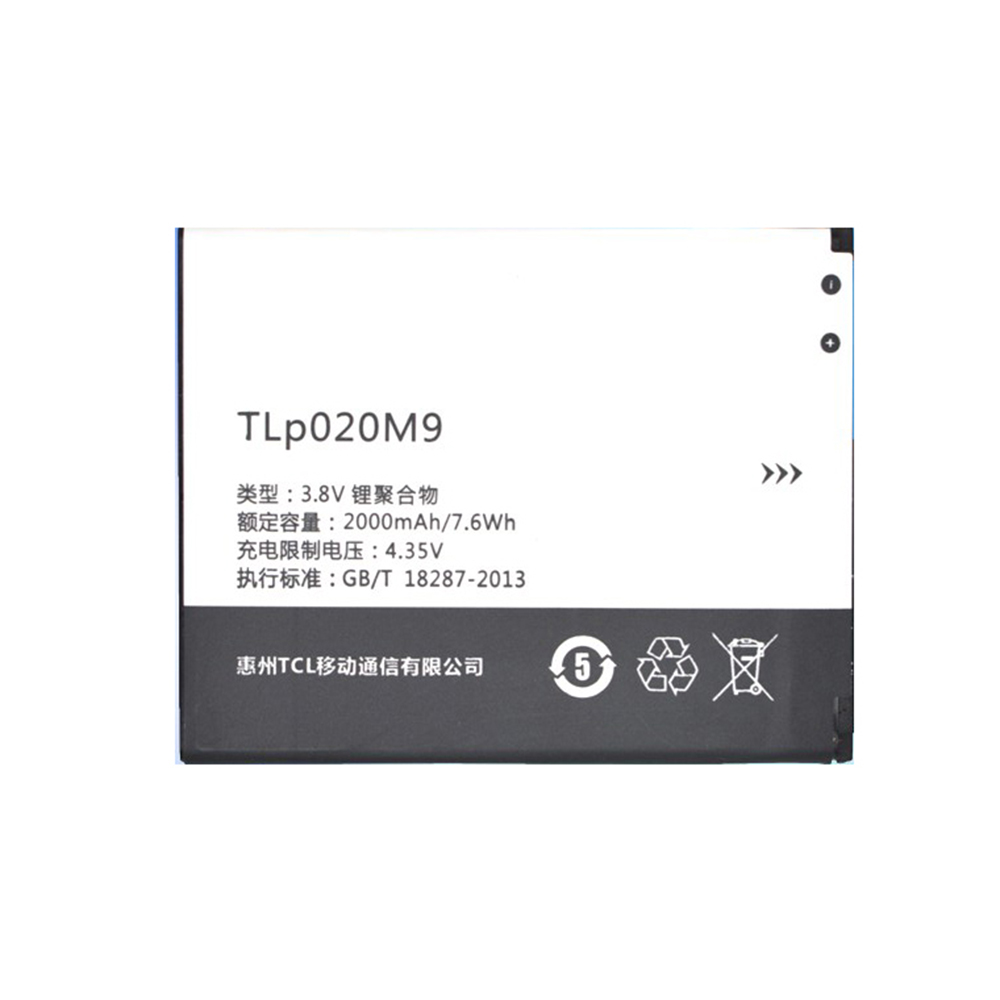 3.8V/4.35V 2000mAh/7.6WH TLP020M9 Smartphone Battery for Alcatel ONE TOUCH P528D P590L P588L