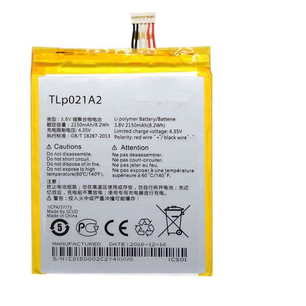 3.8V/4.35V 2150MAH/8.2Wh TLP021A2 Smartphone Battery for Alcatel One Touch Idol 2S OT-6050 OT-6050Y TCL S830U S838M