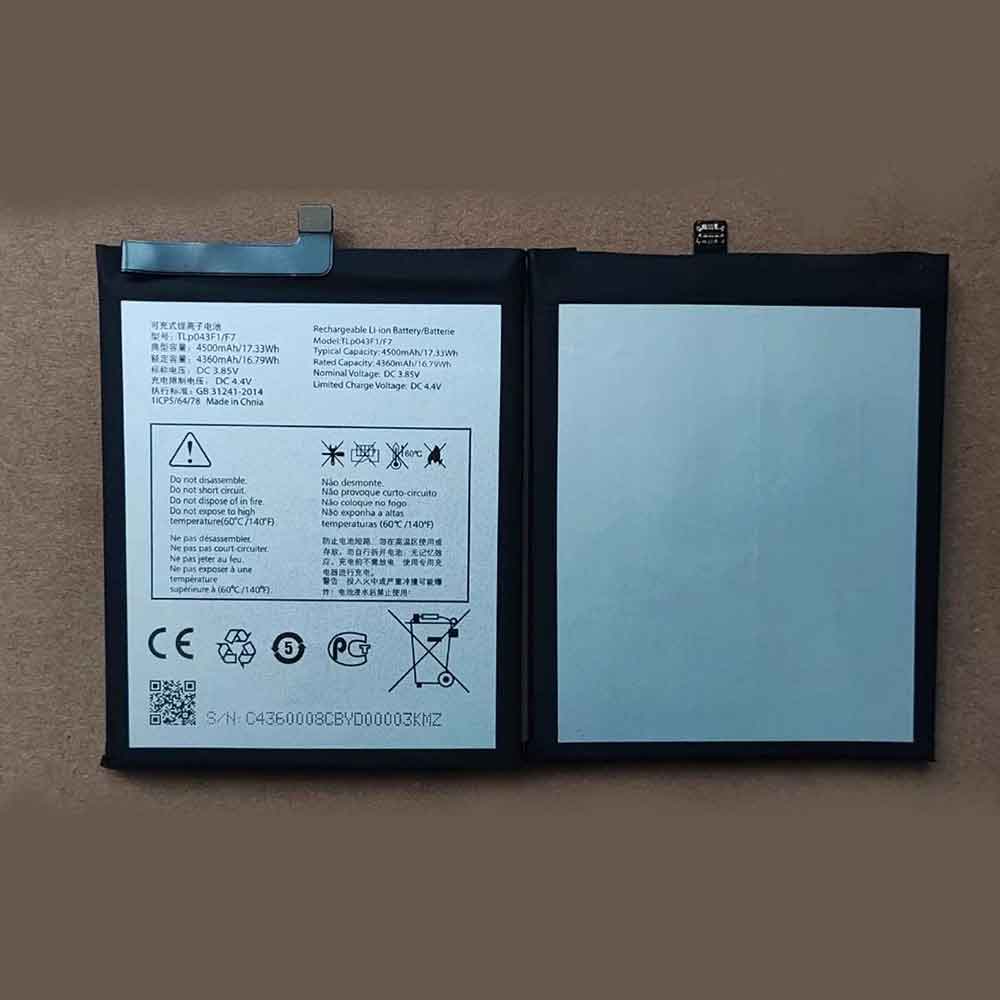3.85V 4500mAh TLp043E1 Smartphone Battery for Alcatel TCL 10 5G UW T790H T790S