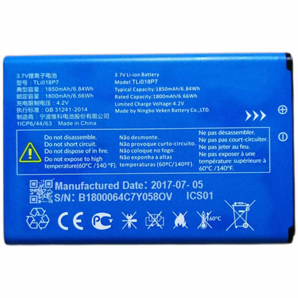 3.7V/4.2V 1850mAh TLi018P7 Smartphone Battery for Alcatel TLi018P7