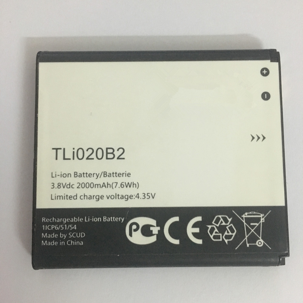 3.8V/4.35V 2000mAh/7.6WH TLi020B2 Smartphone Battery for Alcatel TCL J620 S700T