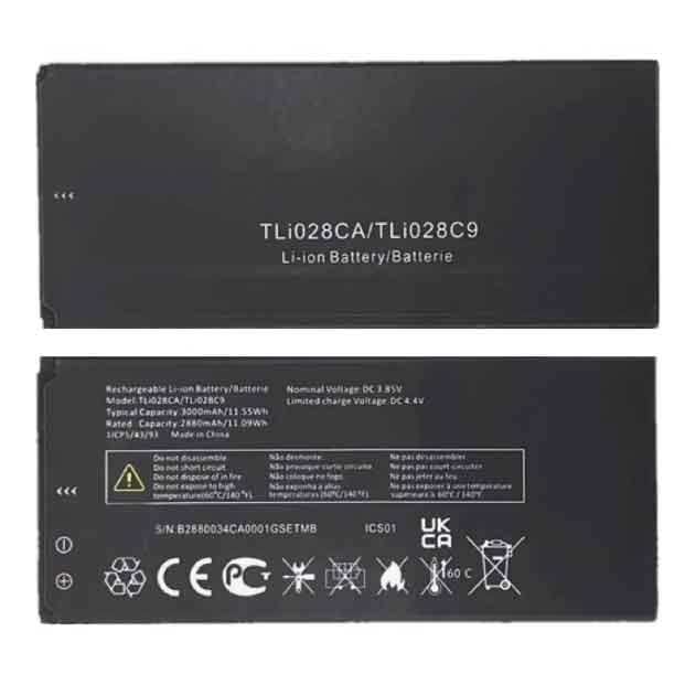 3.85V 3000mAh TLi028CA/TLi028C9 Smartphone Battery for Alcatel TLi028CA/TLi028C9