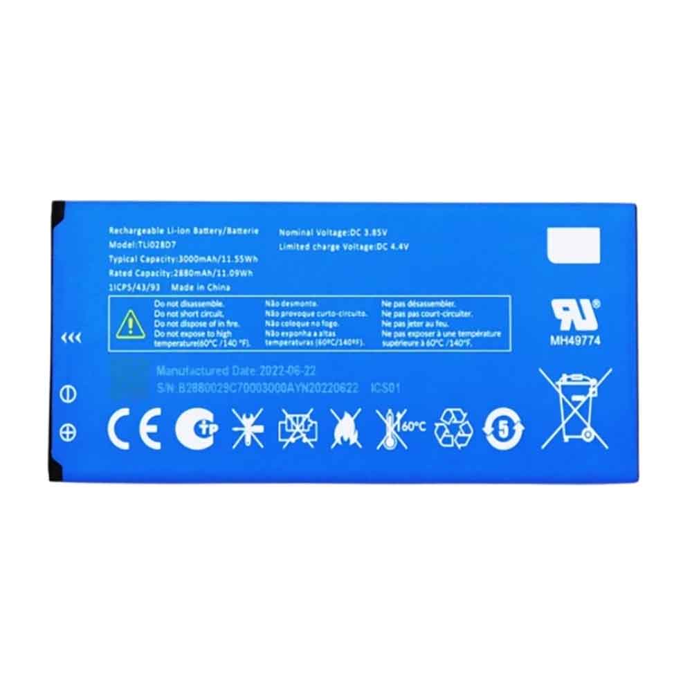 3.85V 3000mAh TLi028D7 Smartphone Battery for Alcatel One Touch