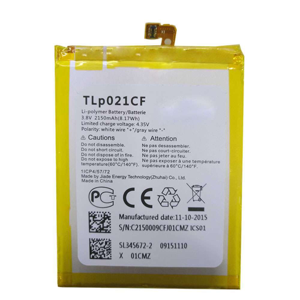3.8V/4.35V 2150mAh/8.17WH Alcatel onetouch C2150009CF Replacement Battery