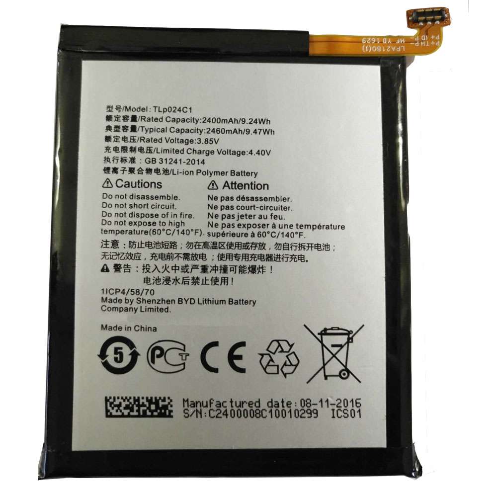 Alcatel A3 OT-5046/Shine Lite OT-5080 5080X battery
