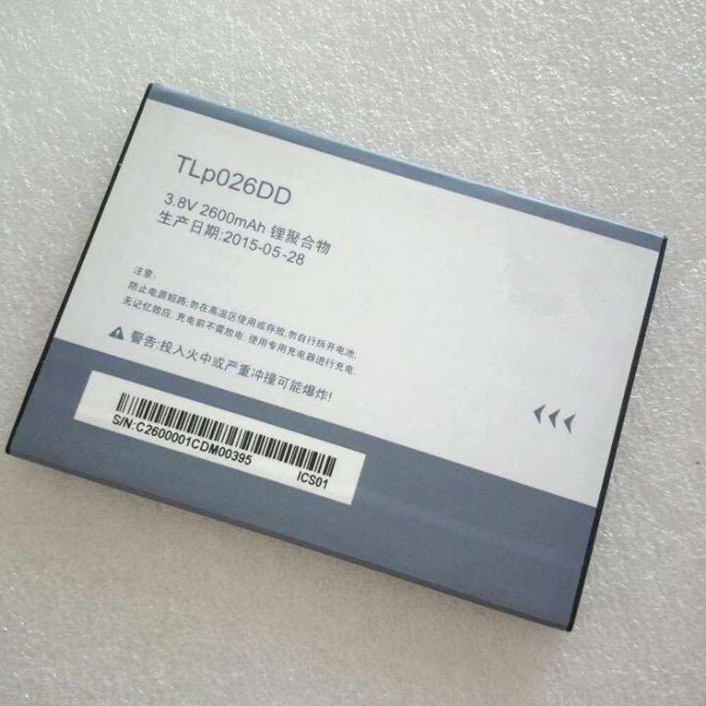 3.8V/4.35V 2600mAh TLp026DD Smartphone Battery for Alcatel TLp026DD