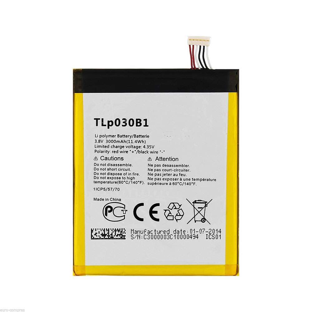 3.8V/4.35V 3000MAH/11.4Wh TLp030B1 Smartphone Battery for Alcatel One Touch Pop S7 OT 7045 7045Y