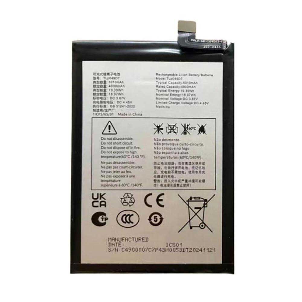 3.87V 4900mAh TLp049D7 Smartphone Battery for TCL 50XL 5G